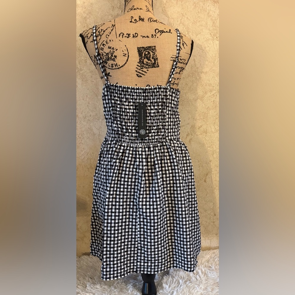 As U Wish Gingham Checkered With Swiss Dots Dress - Picture 4 of 7